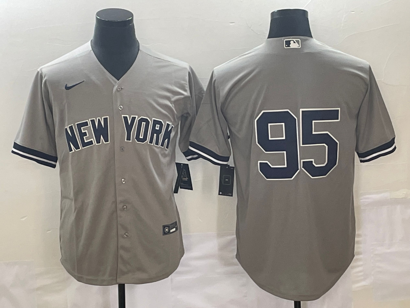 Men's New York Yankees Oswaldo Cabrera #95 Gray Name Jersey